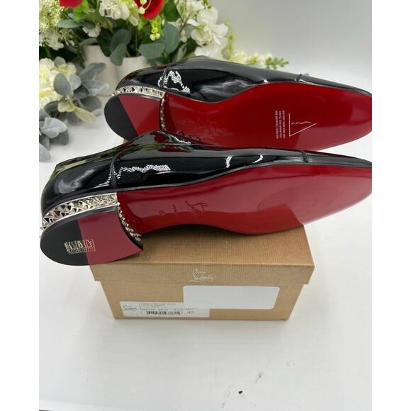 Men\'s Christian Louboutin GREGGYROCKS patent leather spiked Oxford\'s size 45 main image 3
